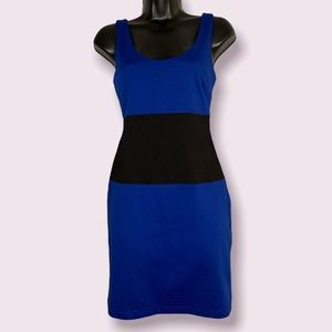Cobalt Blue and black dress XS